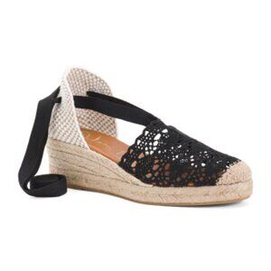 DALSON  CROCHET  Lace Up SANDALS Espadrilles 4T2